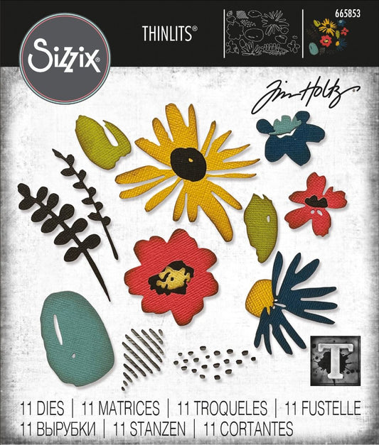 Sizzix / Tim Holtz 665853 Thinlits Die Set 11PK - Modern Floristry*