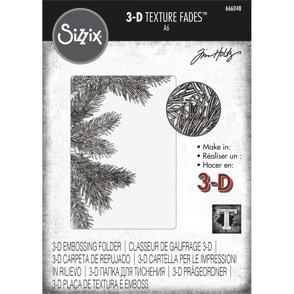 Tim Holtz / Sizzix - 666048 Pine Branches embossing folder.......