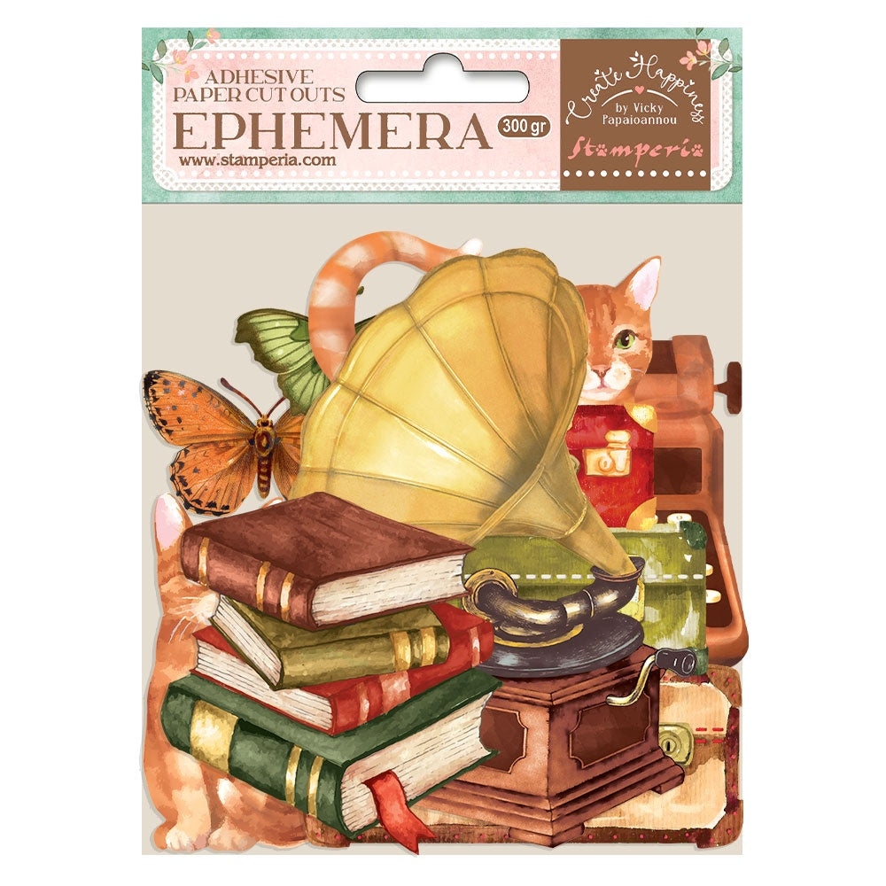 Stamperia - Create Happiness - Cat & Accessories Ephemera pack (DFLCT05*)