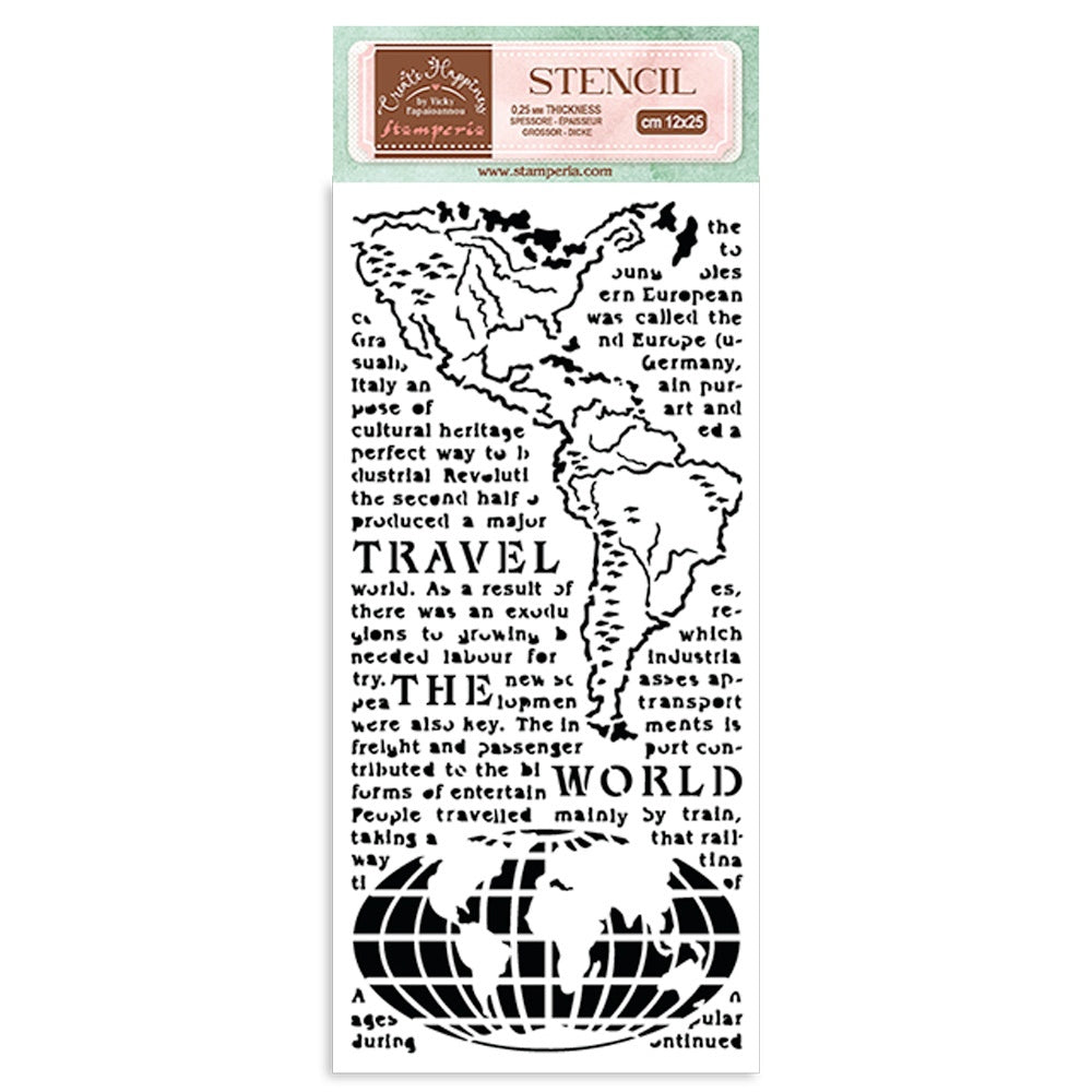Stamperia - Create Happiness - The World Stencil set (KSTDL68)*