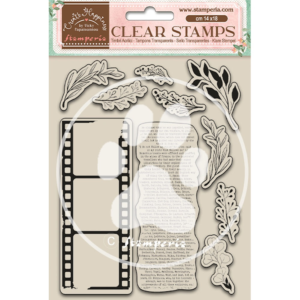 Stamperia - Create Happiness - Leaves & Movie Film (WTK164)