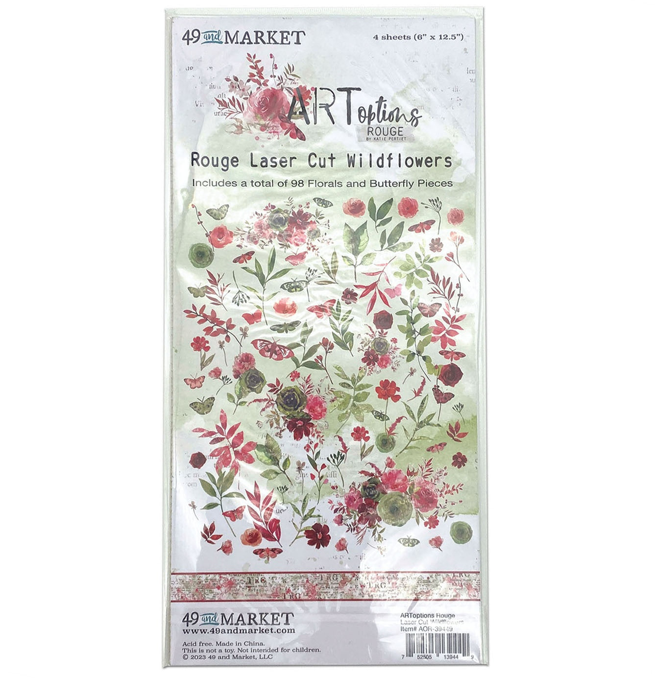 49 & Market ARToptions Collection - AOR39449 Rouge Wildflower Cut-outs -