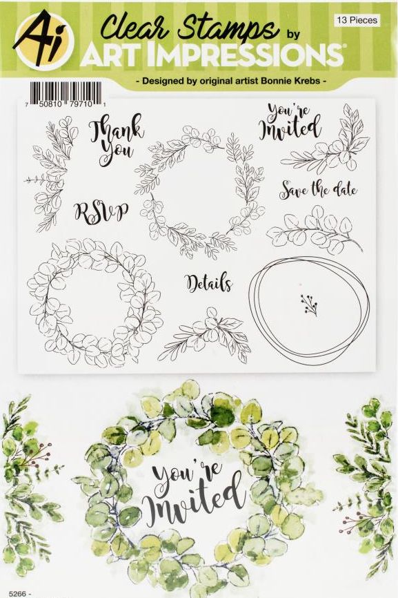 Art Impressions - AI5266 Greenery Invites*