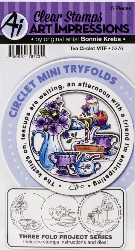 Art Impressions - AI5275 Tea Circle Tryfold (stamp & die)*