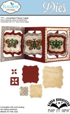 Elizabeth Crafts Die - 771 Accordion Fancy Label..