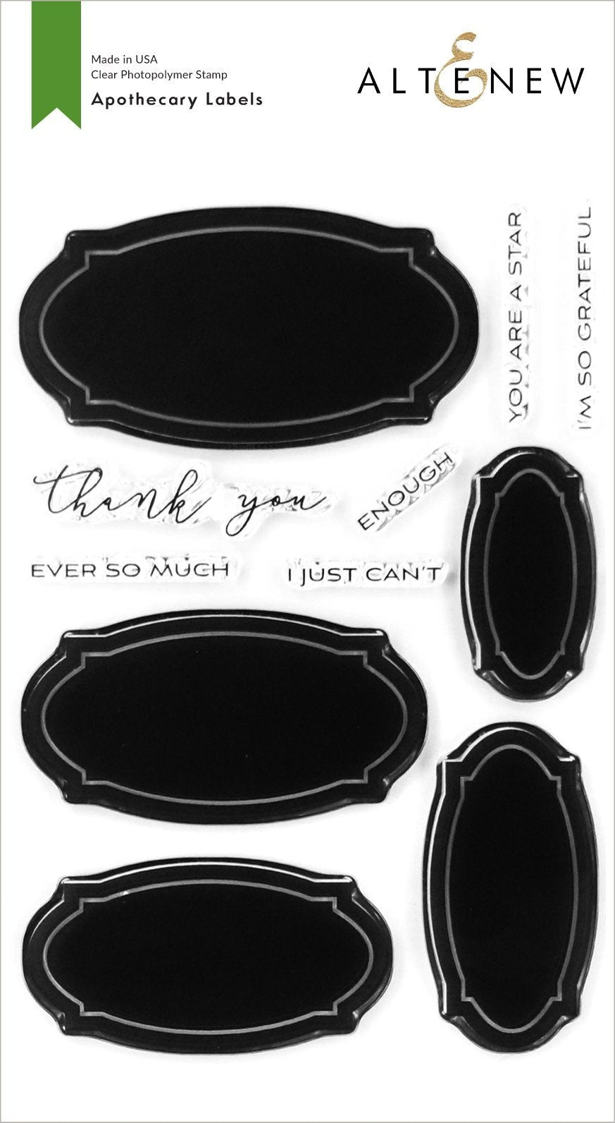 Altenew - Apothecary Labels (stamp & die set)……….