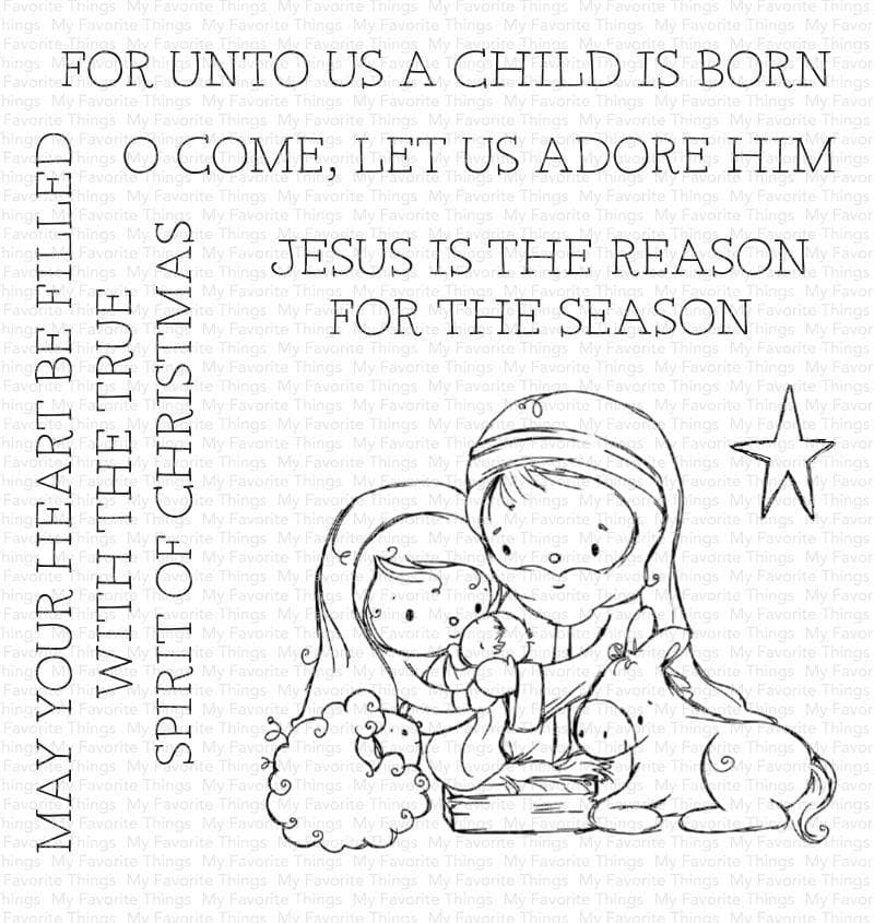 My Favorite Things - Away In A Manger ( Stamp & Die Bundle).......