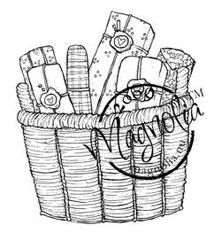Magnolia Rubber Stamps - Basket with Presents*