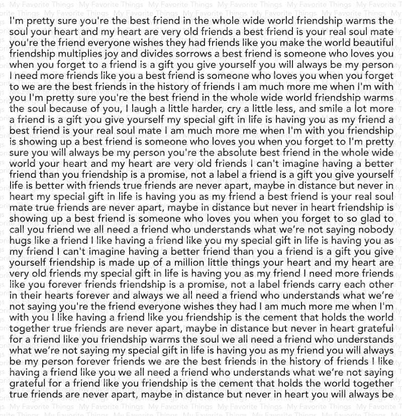 My Favorite Things - Best Friends Background stamp.......