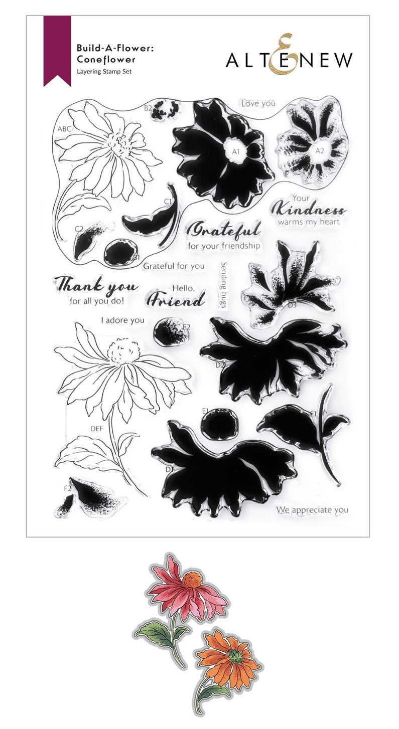 Altenew - Build A Flower: Coneflower Layering (stamp & die set)