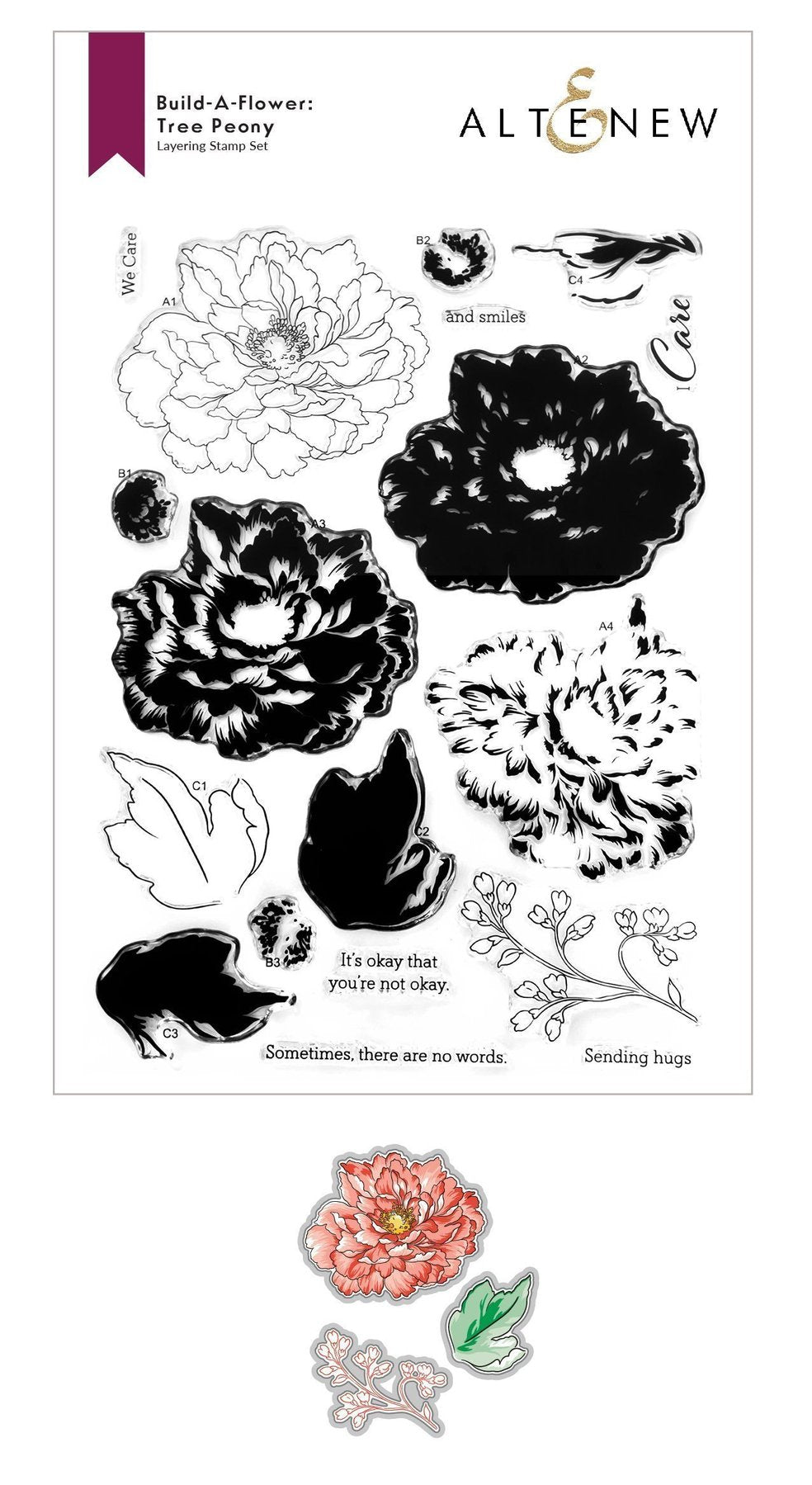 Altenew - Build A Flower: Tree Peony Stamp & Die Set*