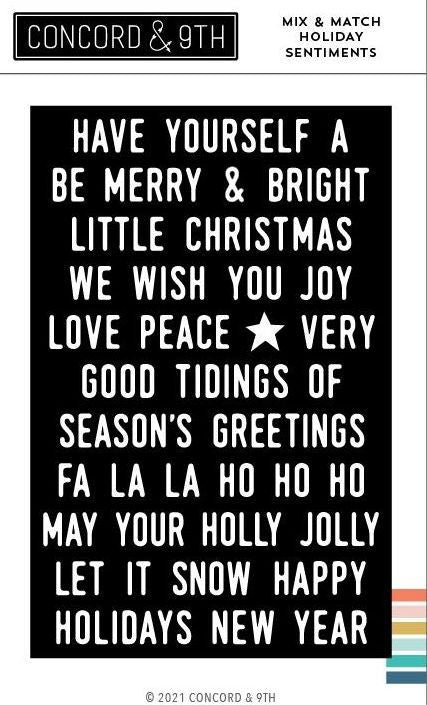 Concord & 9th - C11196 Mix & Match Holiday Sentiments…….