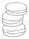 C9182 Macaron Stack* Wood Block Stamp