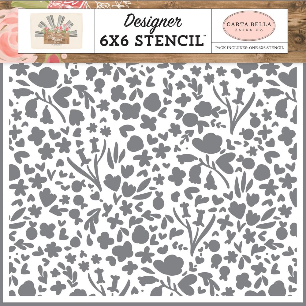 Carta Bella - Farmhouse Market - CBF113033 6x6 Stencil……