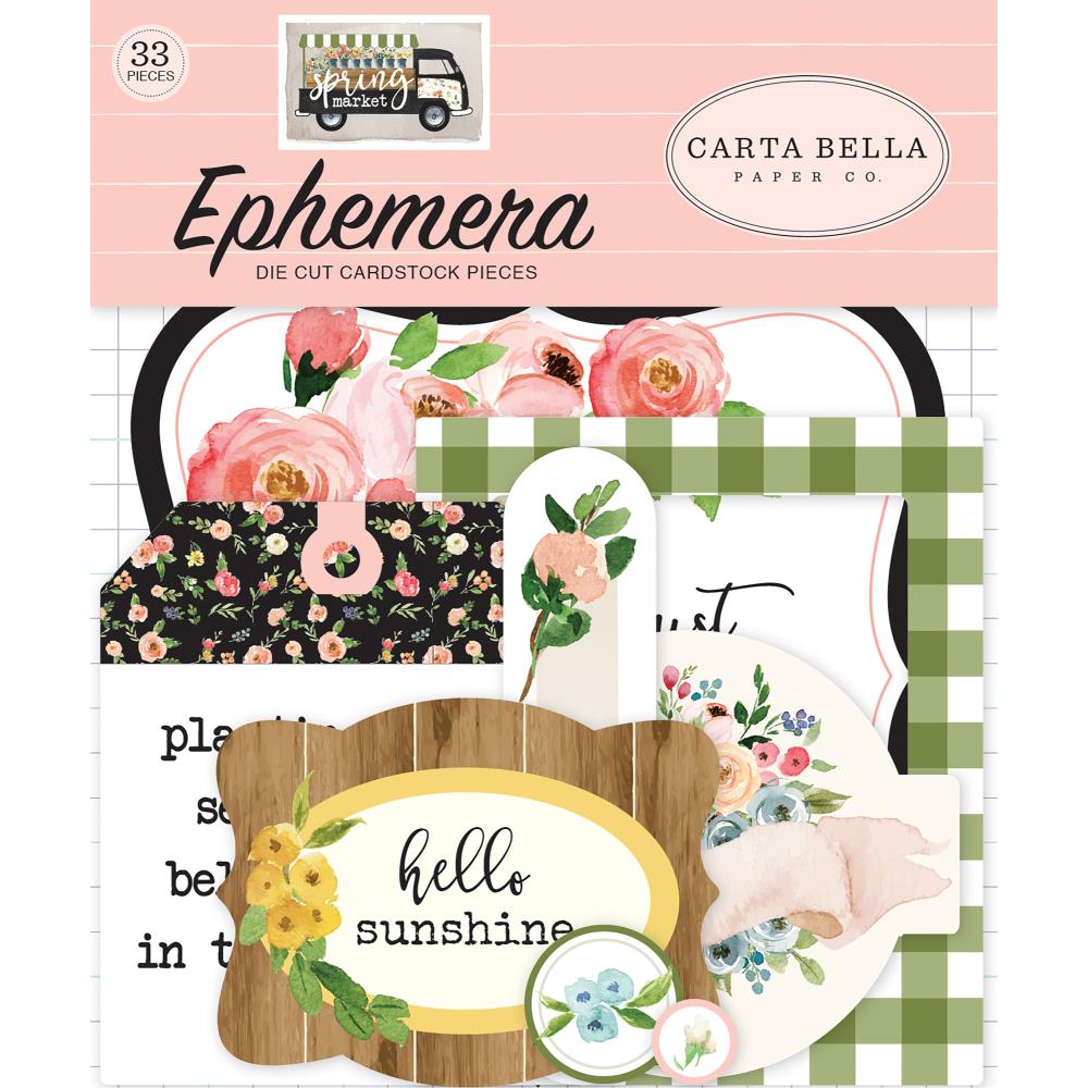 Carta Bella - Spring Market - Emphemera Cardstock Die-cuts 33/pkg (CBSM8024)……