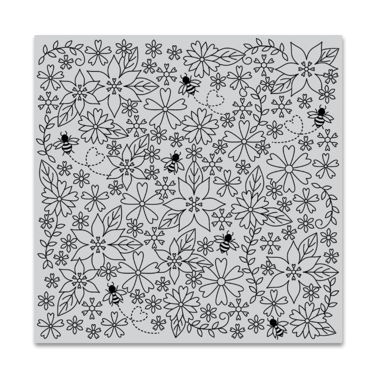 Hero Arts - CG835 Bees and Flowers Bold Prints*