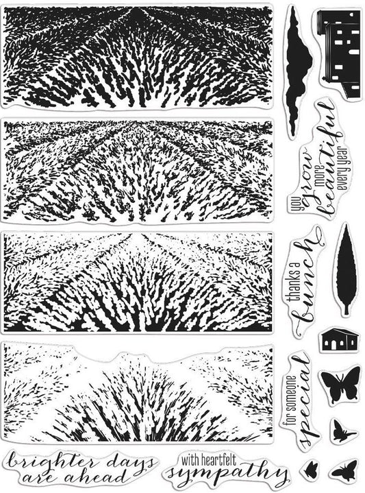 Hero Arts - Layering stamp set Lavender fields bundle - out of stock