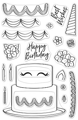 Hero Arts CM438/DI741 - Decorate A Cake (stamp & die bundle)