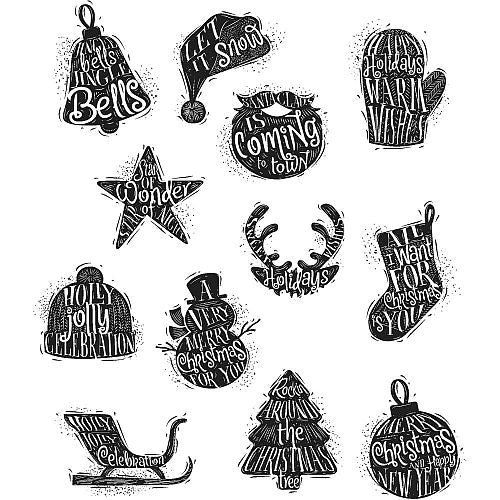 Tim Holtz / Stampers Anonymous CMS316 Mini Carved Christmas..*