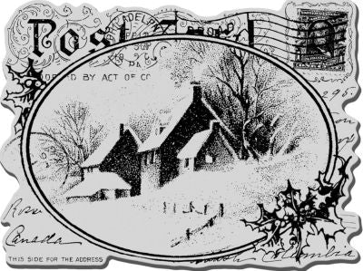 Stampendous - CRR143 Snowy Postcard…….