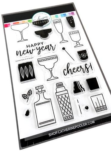 Catherine Pooler - Cocktail Party stamp & die set