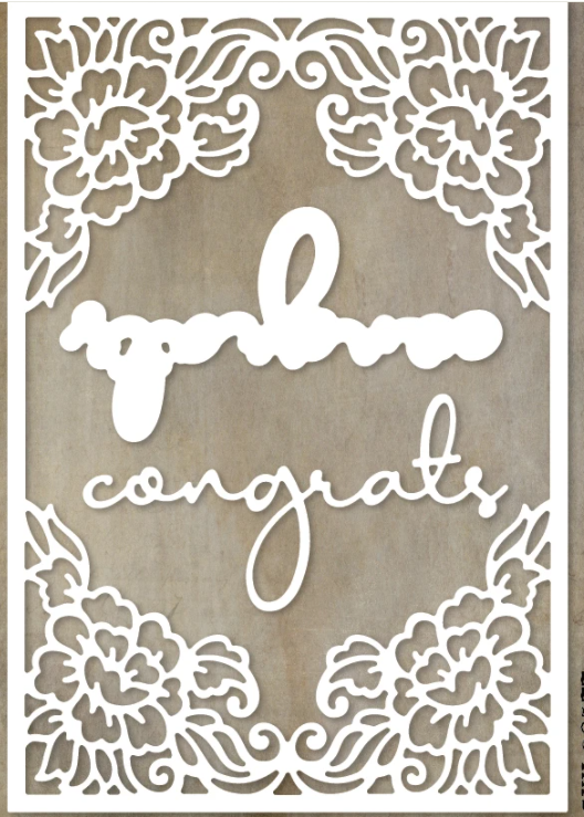 Paper Rose Studio - Congrats Decorative