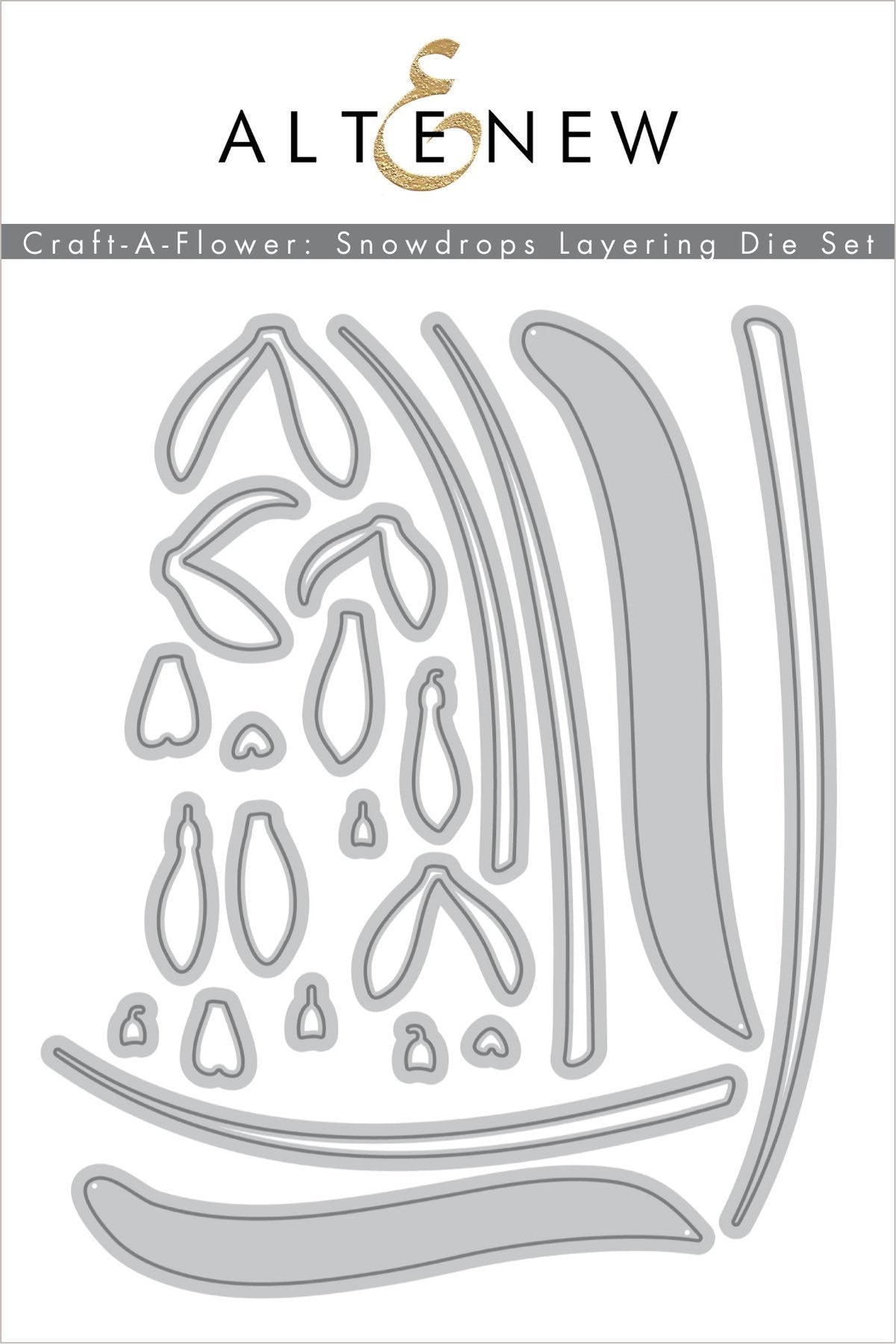 Altenew - Craft A Flower Snowdrops Layering die set  - 1 only