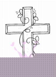 Magnolia Rubber Stamp - Cross with Vine*