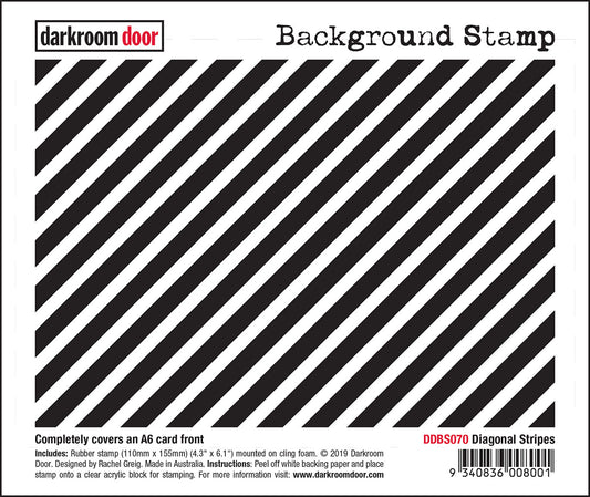 Darkroom Door - DDBS070 - Diagonal Stripes Background Stamp