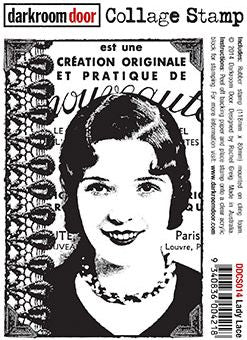Darkroom Door - Collage Stamp - DDCS014 Lady Lace- 1 only**