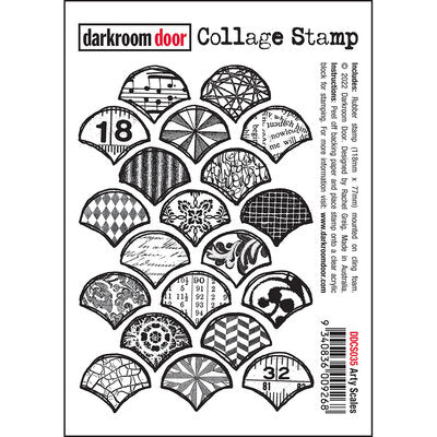 Darkroom Door Collage Stamp - DDCS035 Arty Scales