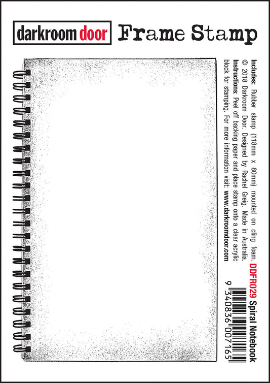 Darkroom Door - DDFR029 - Spiral Notebook frame stamp