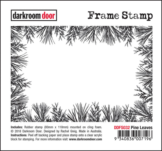 Darkroom Door - DDFR032 Pine Leaves frame stamp*
