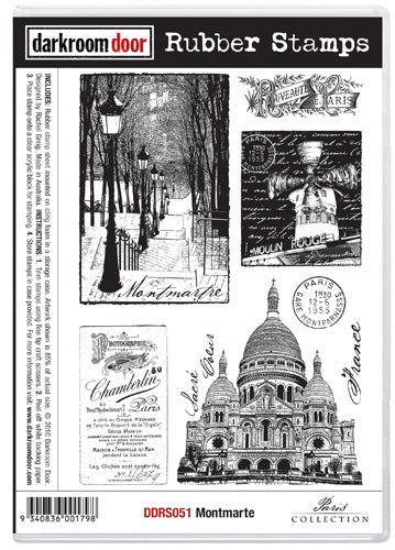 Darkroom Door DDRS051 Montmarte Rubber Stamp Set**