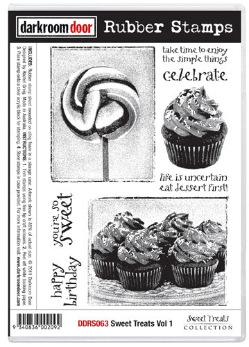 Darkroom Door DDRS063 Sweet Treats Vol 1 Rubber Stamp Set*