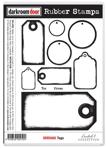 Darkroom Door DDRS0082 Tags Rubber Stamp Set