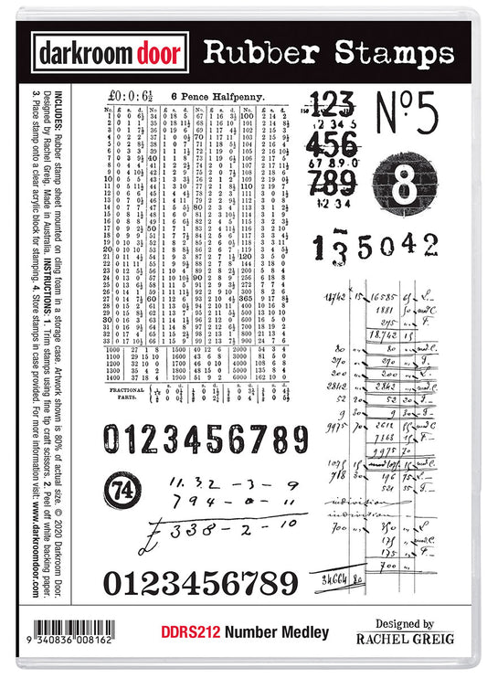 Darkroom Door - DDRS212 - Number Medley Stamp Set