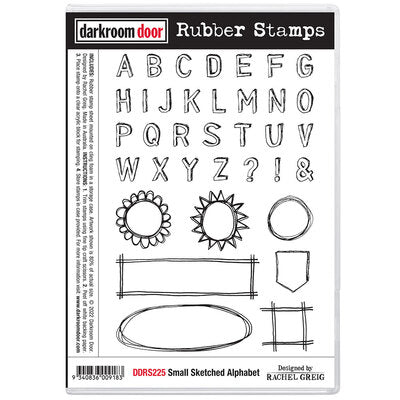 Darkroom Door Stamp Set - DDRS225 Small Sketched Alphabet**