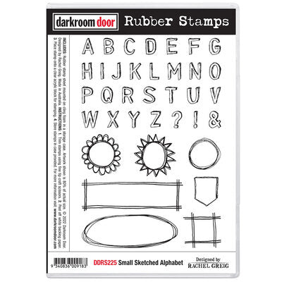 Darkroom Door Stamp Set - DDRS225 Small Sketched Alphabet