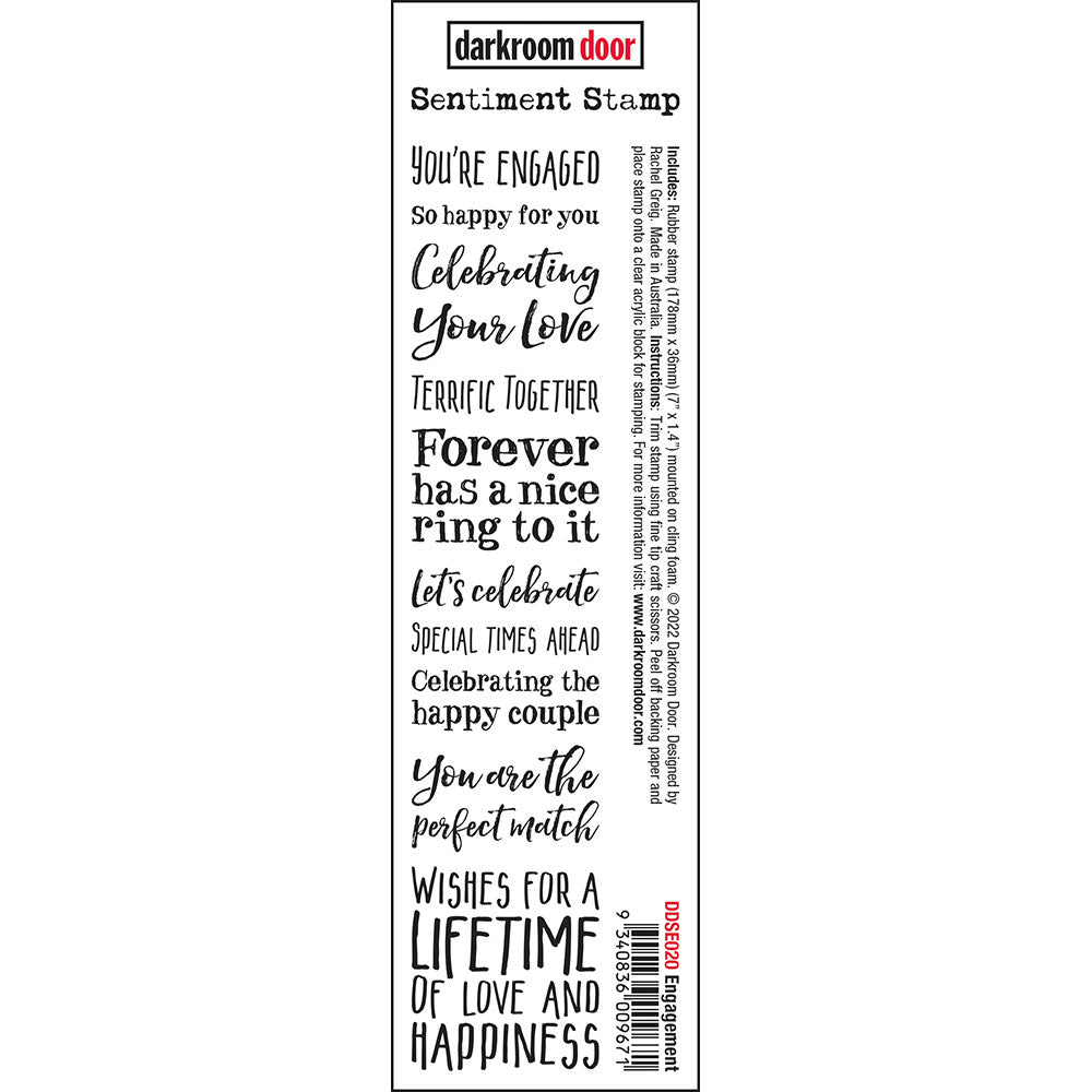 Darkroom Door - Sentiment Stamp - DDSE020 Engagement* 1 **only