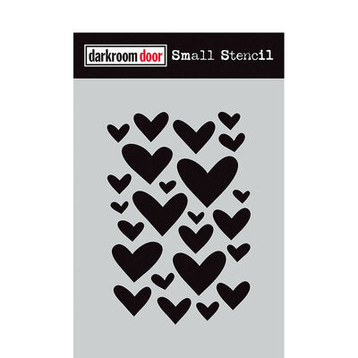 Darkroom Door Stencil - DDSS050 Arty Hearts Stencil