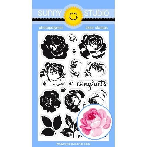 Sunny Studio Stamp - Everything's Rosy stamp & die Bundle 214/126........