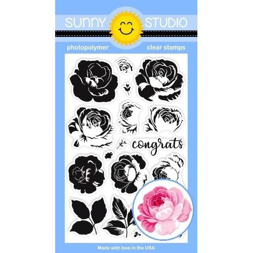 Sunny Studio Stamp - Everything's Rosy (stamp set) -