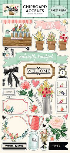 Echo Park - Flower Market 6x13" Chipboard Accents - out of stock