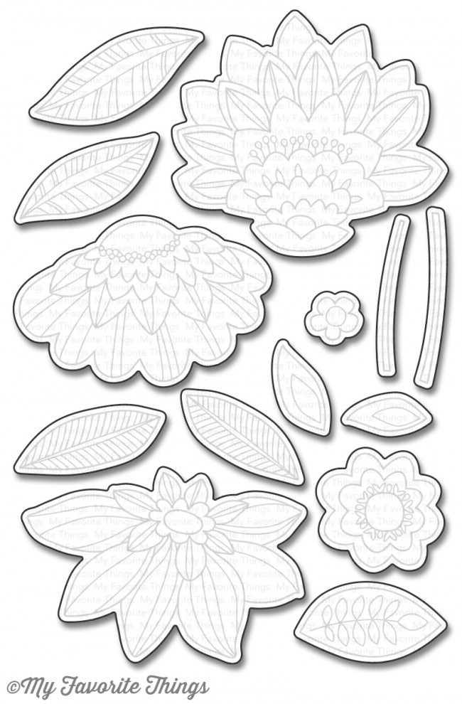 My Favorite Things - Fancy Flowers die set...........