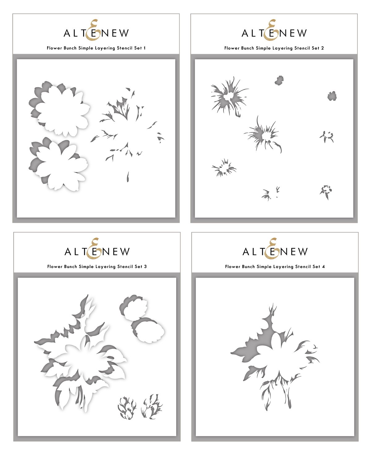 Altenew - Flower Bunch Simple Layering Stencil (4 in 1)