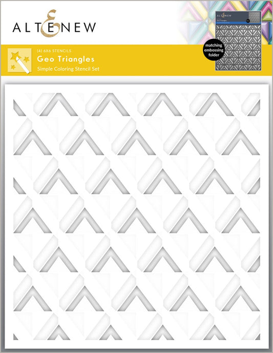 Altenew - Geo Triangles Simple Colouring Stencil (4 in 1) - out of stock