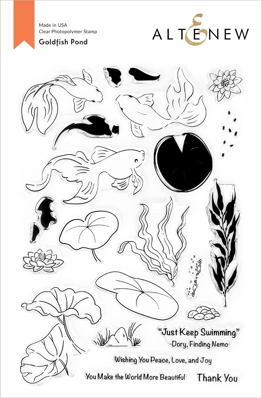Altenew - Goldfish Pond stamp & die set