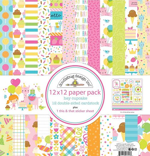 Doodlebug - Hey Cupcake - 12x12" Paper Pack (HC6690)