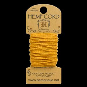 HMC20GLD 20lbs Hemp Cord Mini Card (6.1m) - Gold